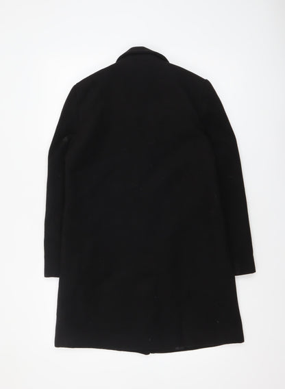 Womens UK Size 6 Topshop Black Overcoat