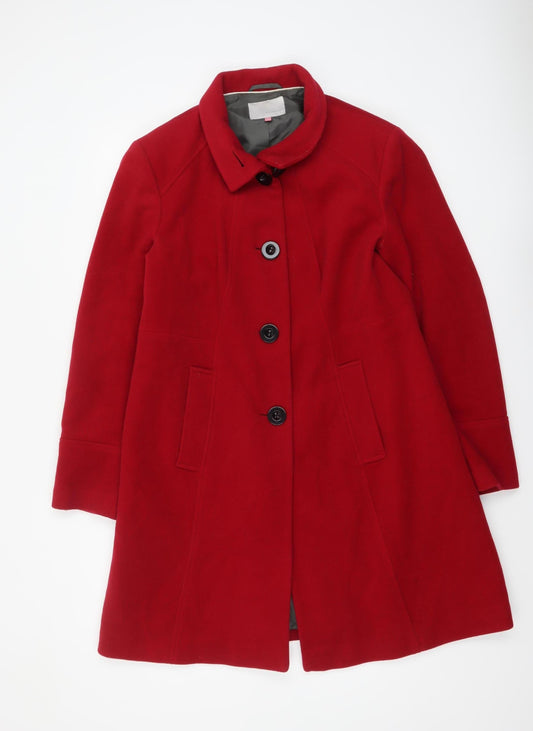 Womens UK Size 14 John Lewis Red Overcoat
