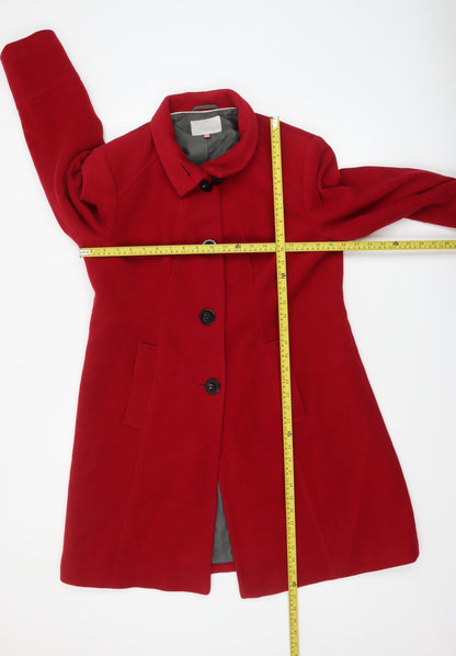 Womens UK Size 14 John Lewis Red Overcoat