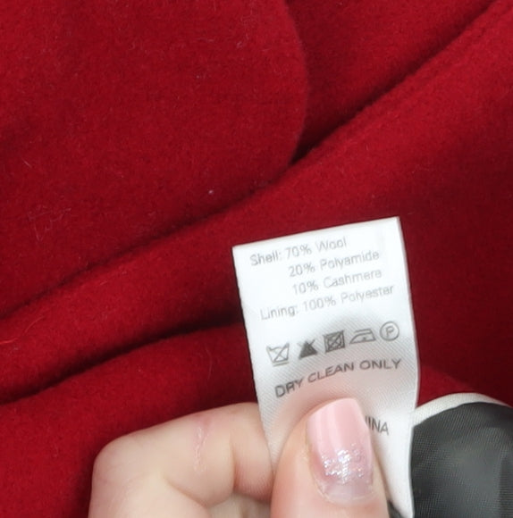 Womens UK Size 14 John Lewis Red Overcoat