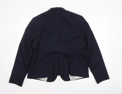 Next Women's Blue Size 18 Classic Lined Tailored 3 Button Blazer Jacket