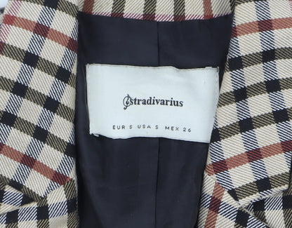 Womens UK Size S Stradivarius Regular Beige Blazer