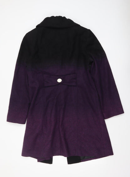 Marks and Spencer Per Una Women’s Purple Wool Blend Overcoat Size 14