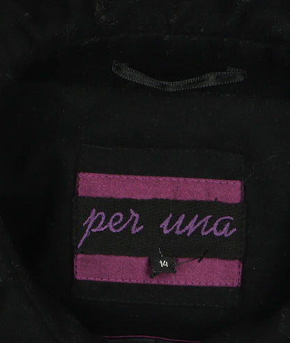 Marks and Spencer Per Una Women’s Purple Wool Blend Overcoat Size 14