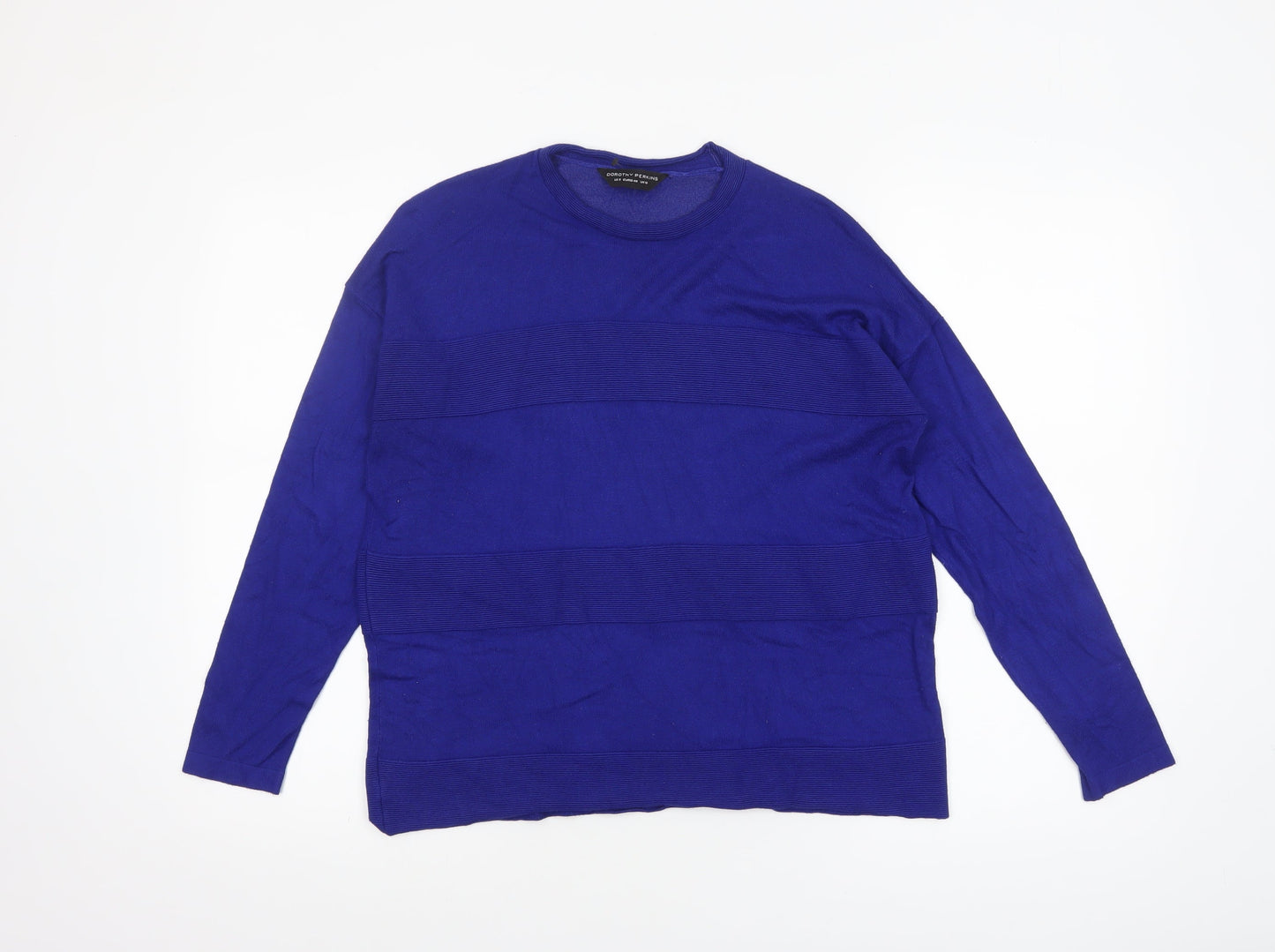 Dorothy Perkins Women’s Blue Crew Neck Long Sleeve Jumper UK 12