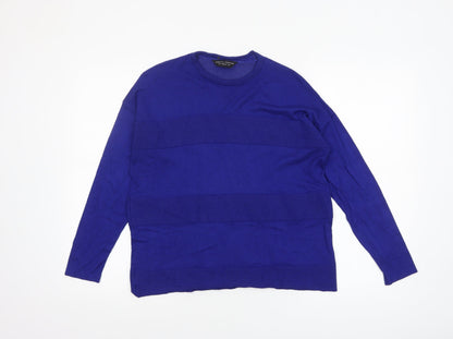 Dorothy Perkins Women’s Blue Crew Neck Long Sleeve Jumper UK 12