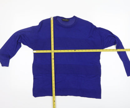 Dorothy Perkins Women’s Blue Crew Neck Long Sleeve Jumper UK 12