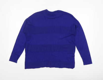 Dorothy Perkins Women’s Blue Crew Neck Long Sleeve Jumper UK 12