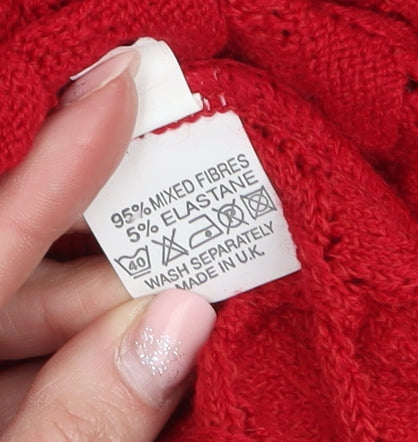 Womens UK Size S Jenny Loyd Red Pullover Jumper