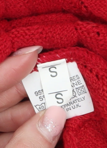 Womens UK Size S Jenny Loyd Red Pullover Jumper