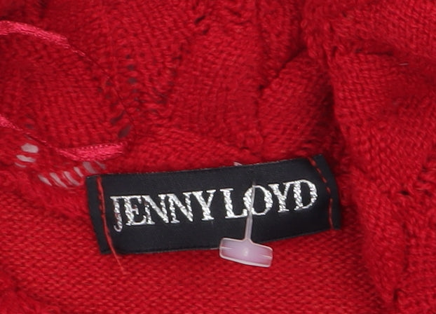 Womens UK Size S Jenny Loyd Red Pullover Jumper