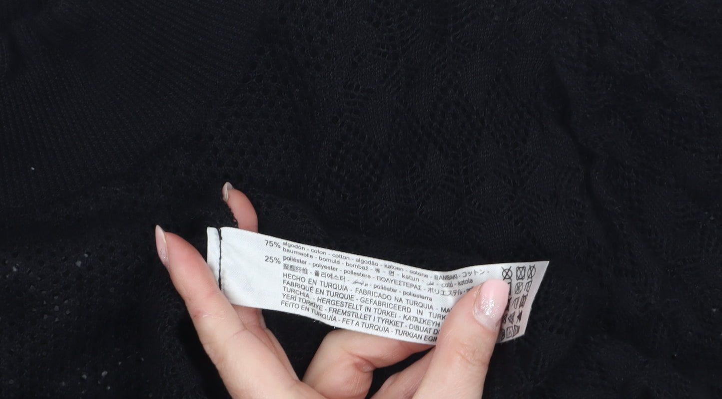 Womens UK Size 12 Zara Black Pullover Jumper