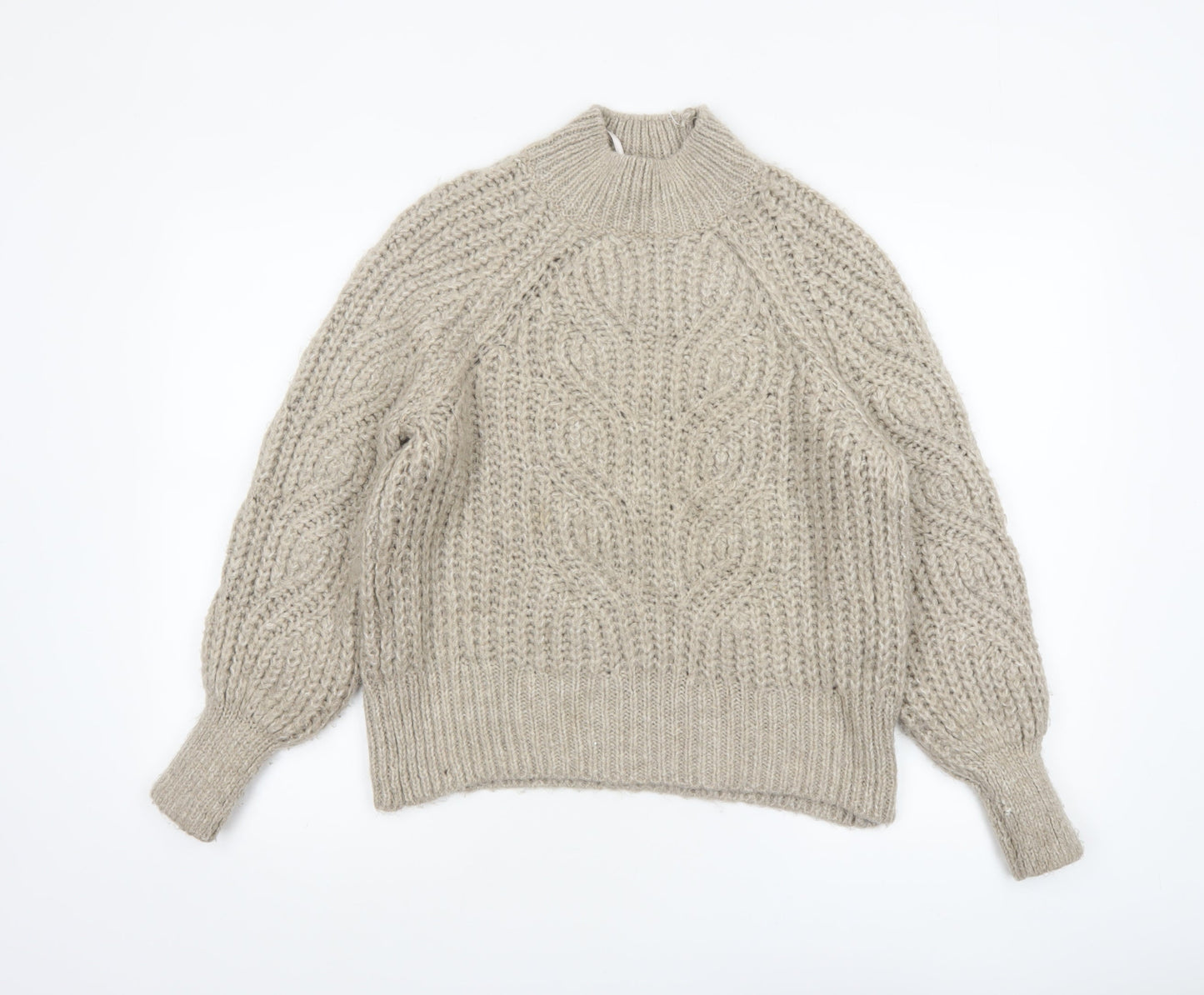 Womens UK Size XS Only Beige Pullover Jumper