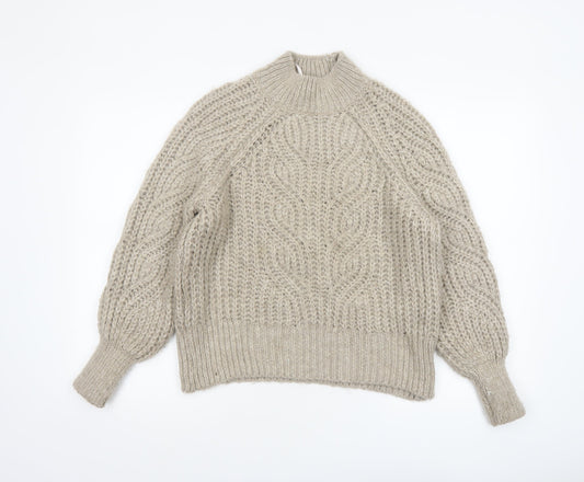 Womens UK Size XS Only Beige Pullover Jumper