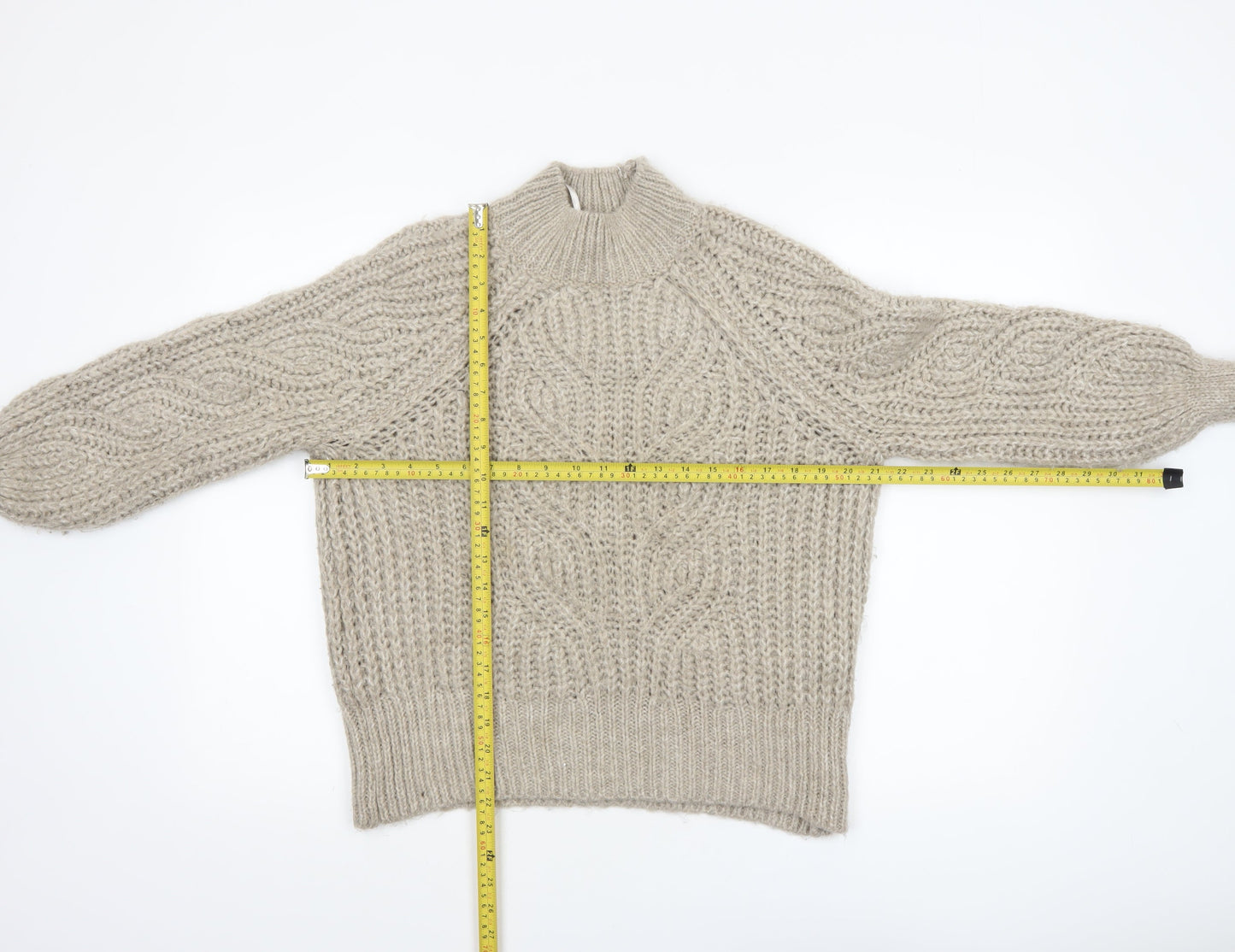 Womens UK Size XS Only Beige Pullover Jumper