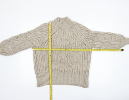 Womens UK Size XS Only Beige Pullover Jumper