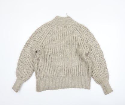 Womens UK Size XS Only Beige Pullover Jumper