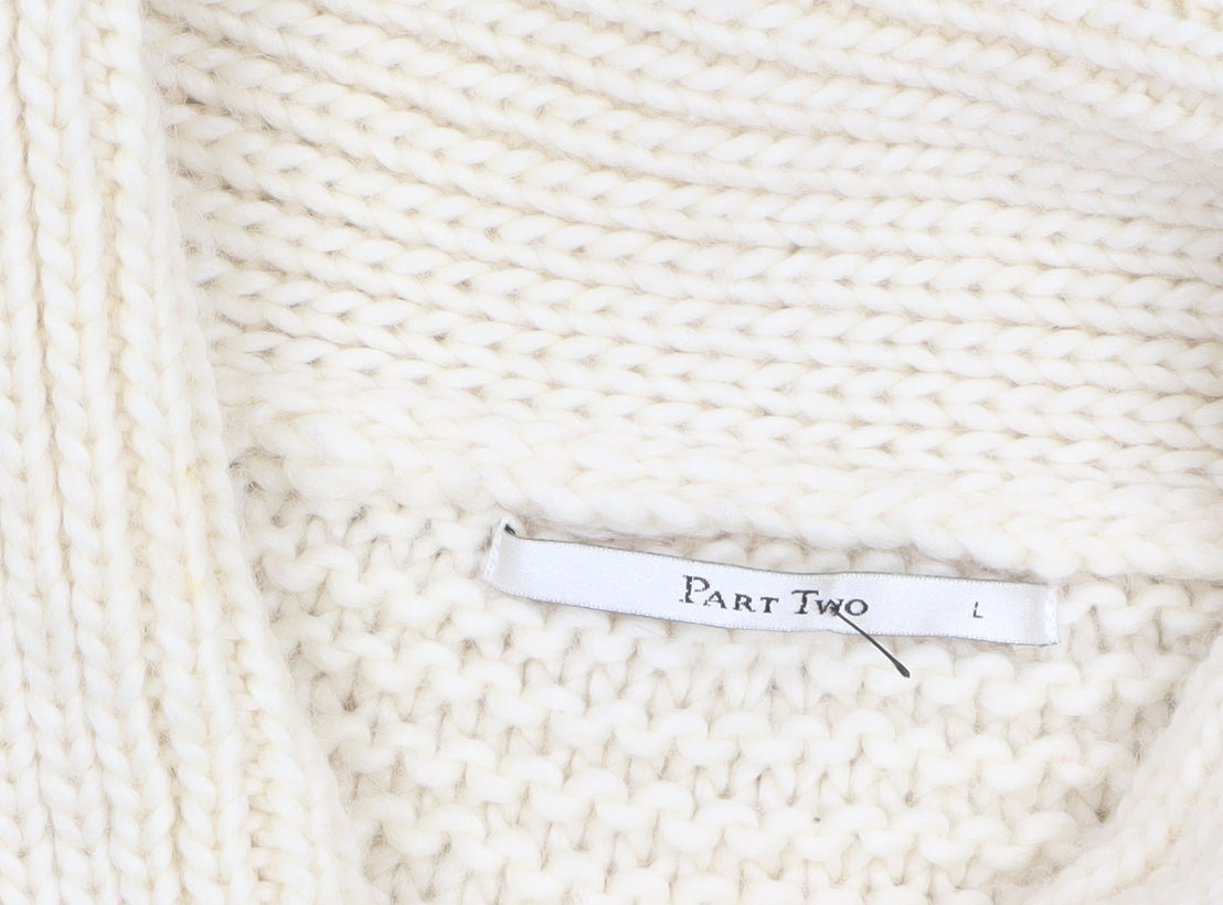 Womens UK Size L Part Two Ivory Cardigan Jumper