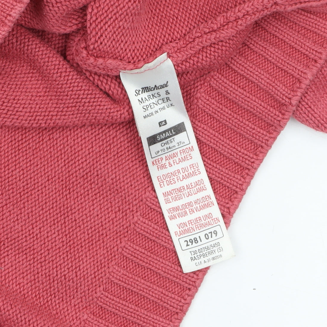 Womens UK Size S Marks and Spencer Pink Pullover Jumper