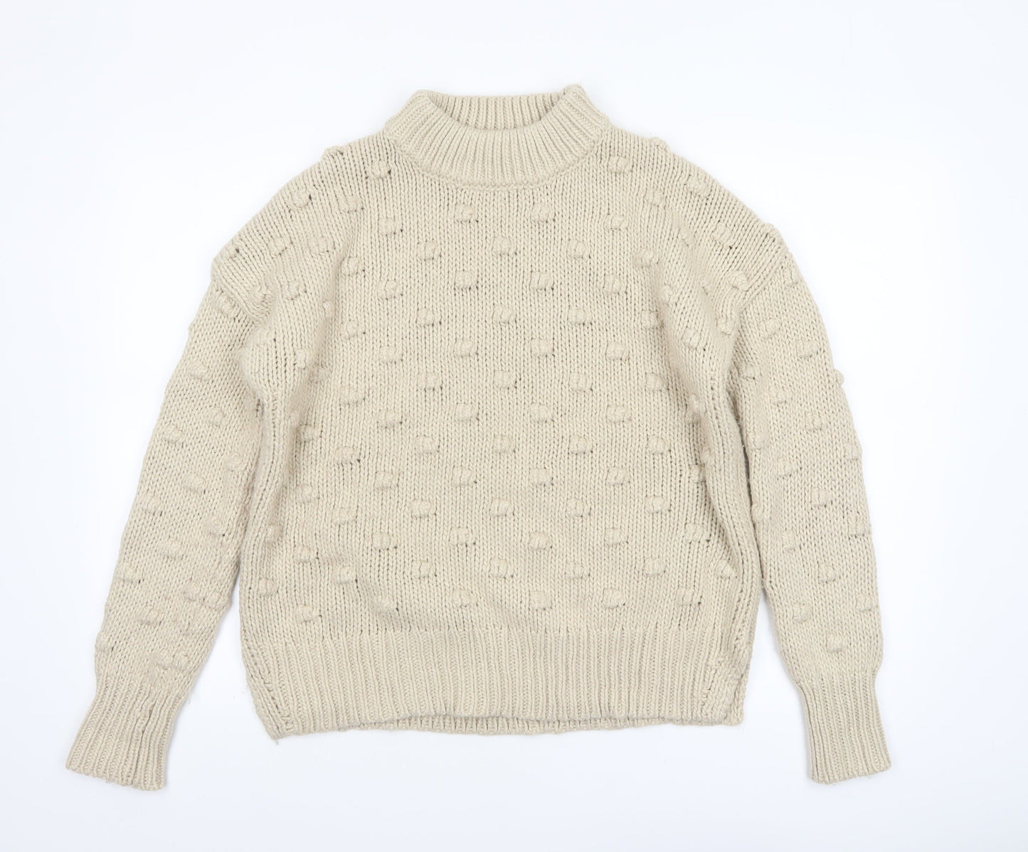 Womens UK Size 16 Papaya Beige Pullover Jumper