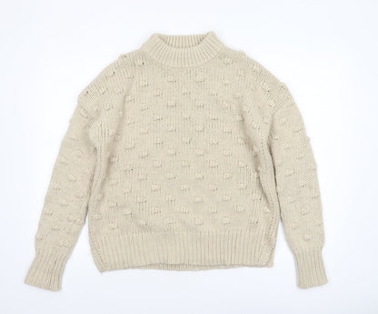 Womens UK Size 16 Papaya Beige Pullover Jumper