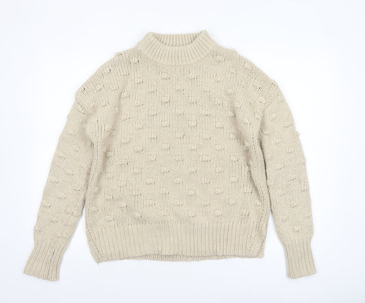 Womens UK Size 16 Papaya Beige Pullover Jumper