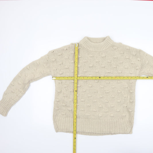 Womens UK Size 16 Papaya Beige Pullover Jumper