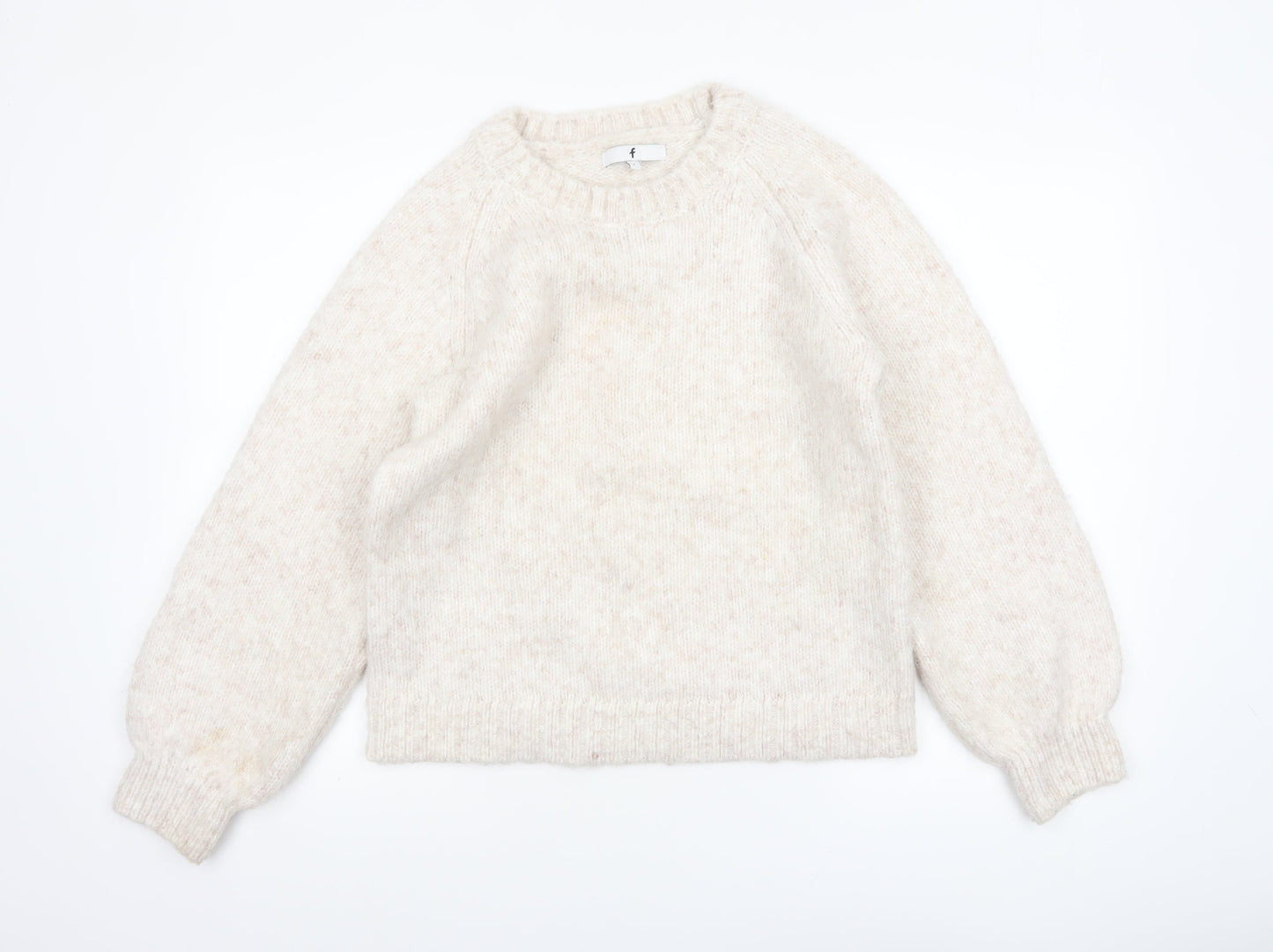 Womens UK Size S F&F Ivory Pullover Jumper