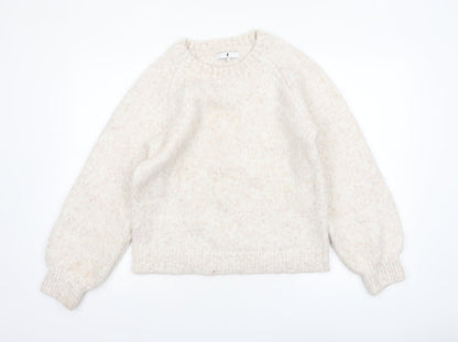 Womens UK Size S F&F Ivory Pullover Jumper