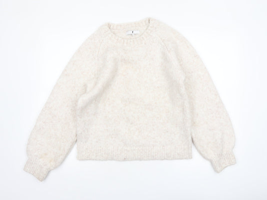Womens UK Size S F&F Ivory Pullover Jumper