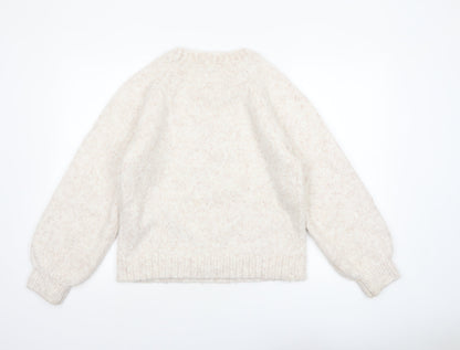 Womens UK Size S F&F Ivory Pullover Jumper