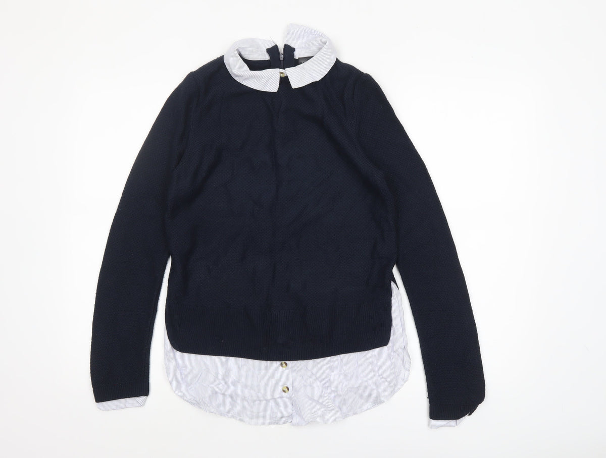 Womens UK Size 8 Topshop Blue Pullover Jumper