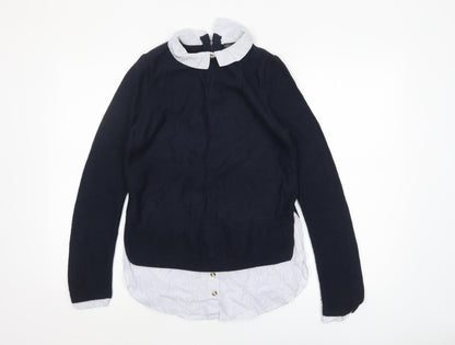 Womens UK Size 8 Topshop Blue Pullover Jumper