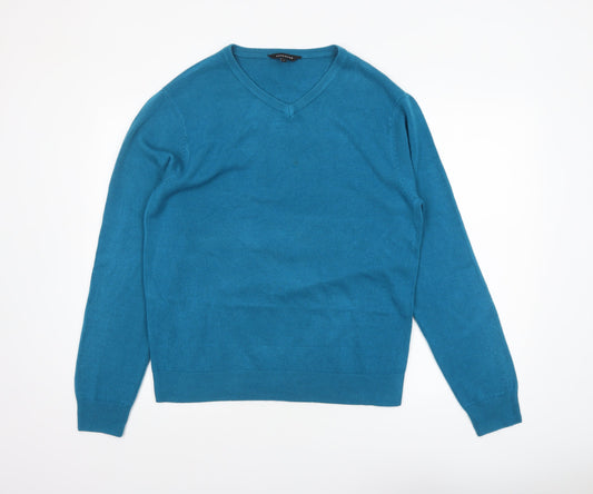 Womens UK Size L Peacocks Blue Pullover Jumper