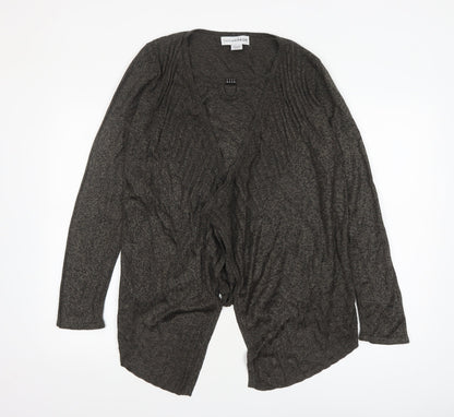 Womens UK Size M Sag Harbor Grey Cardigan Jumper