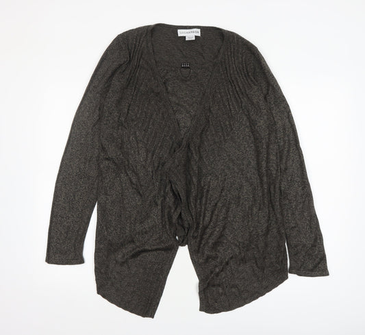 Womens UK Size M Sag Harbor Grey Cardigan Jumper