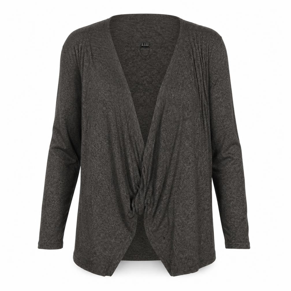 Womens UK Size M Sag Harbor Grey Cardigan Jumper
