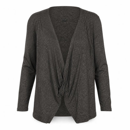 Womens UK Size M Sag Harbor Grey Cardigan Jumper