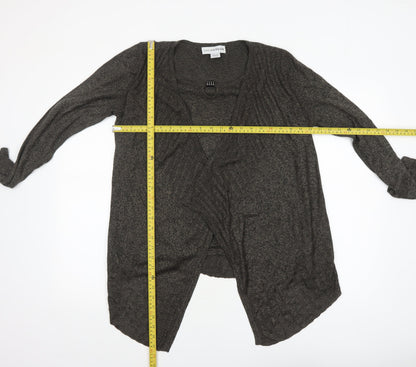 Womens UK Size M Sag Harbor Grey Cardigan Jumper