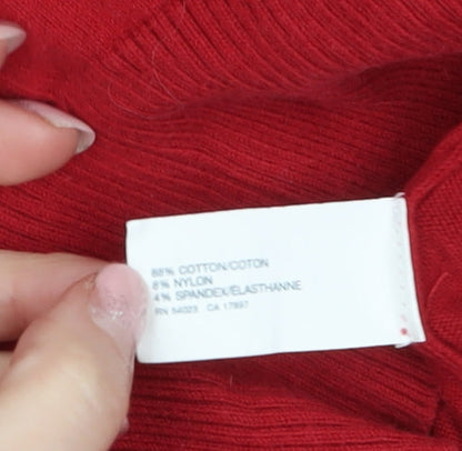 Womens UK Size L Gap Red Pullover Jumper