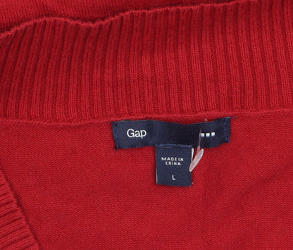 Womens UK Size L Gap Red Pullover Jumper
