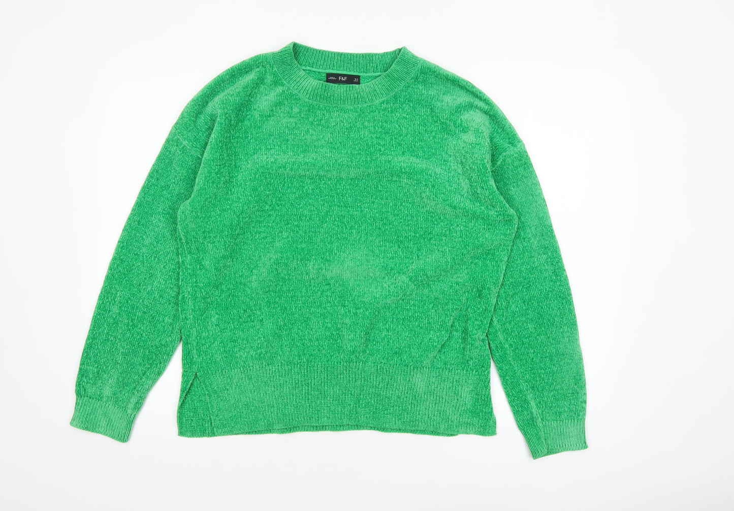 Womens UK Size 14 F&F Green Pullover Jumper