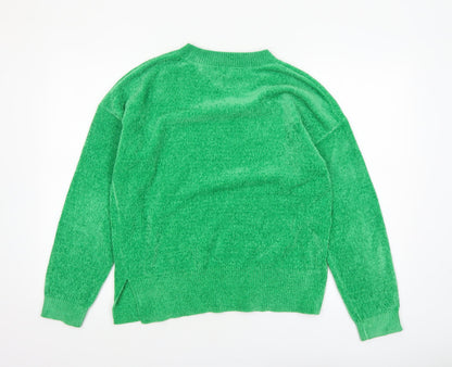 Womens UK Size 14 F&F Green Pullover Jumper