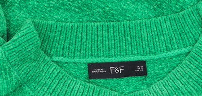 Womens UK Size 14 F&F Green Pullover Jumper
