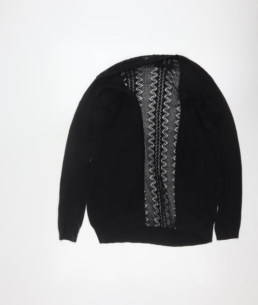 Womens UK Size 6 New Look Black Cardigan Jumper