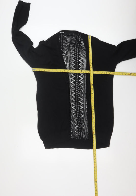 Womens UK Size 6 New Look Black Cardigan Jumper