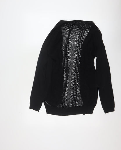 Womens UK Size 6 New Look Black Cardigan Jumper