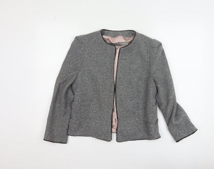Womens UK Size 14 Zara Basic Regular Grey Blazer