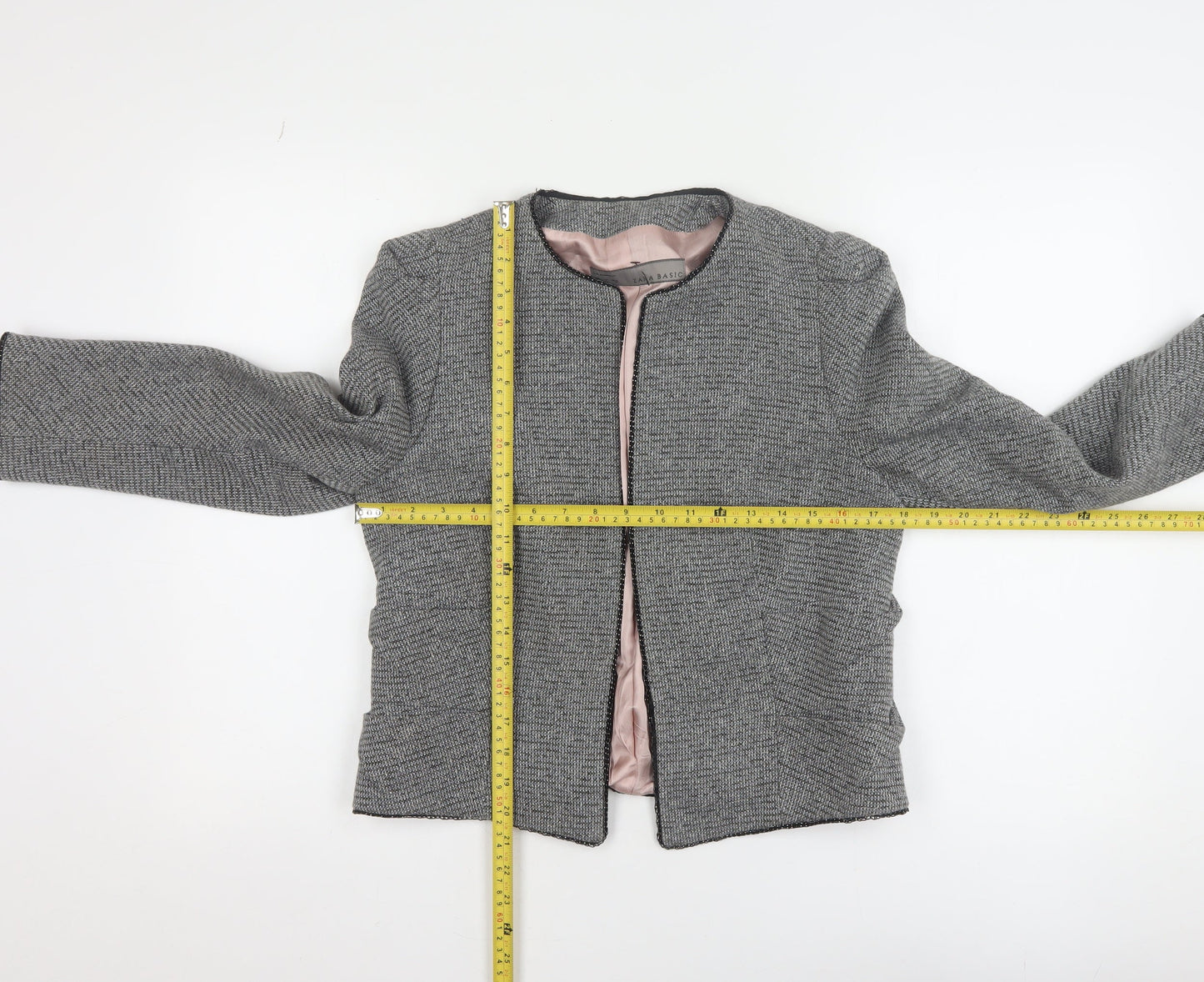 Womens UK Size 14 Zara Basic Regular Grey Blazer