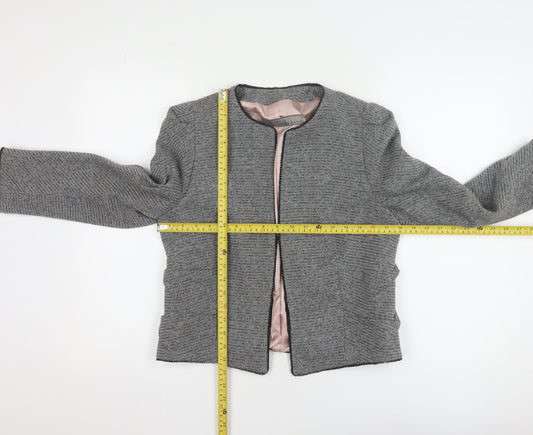 Womens UK Size 14 Zara Basic Regular Grey Blazer
